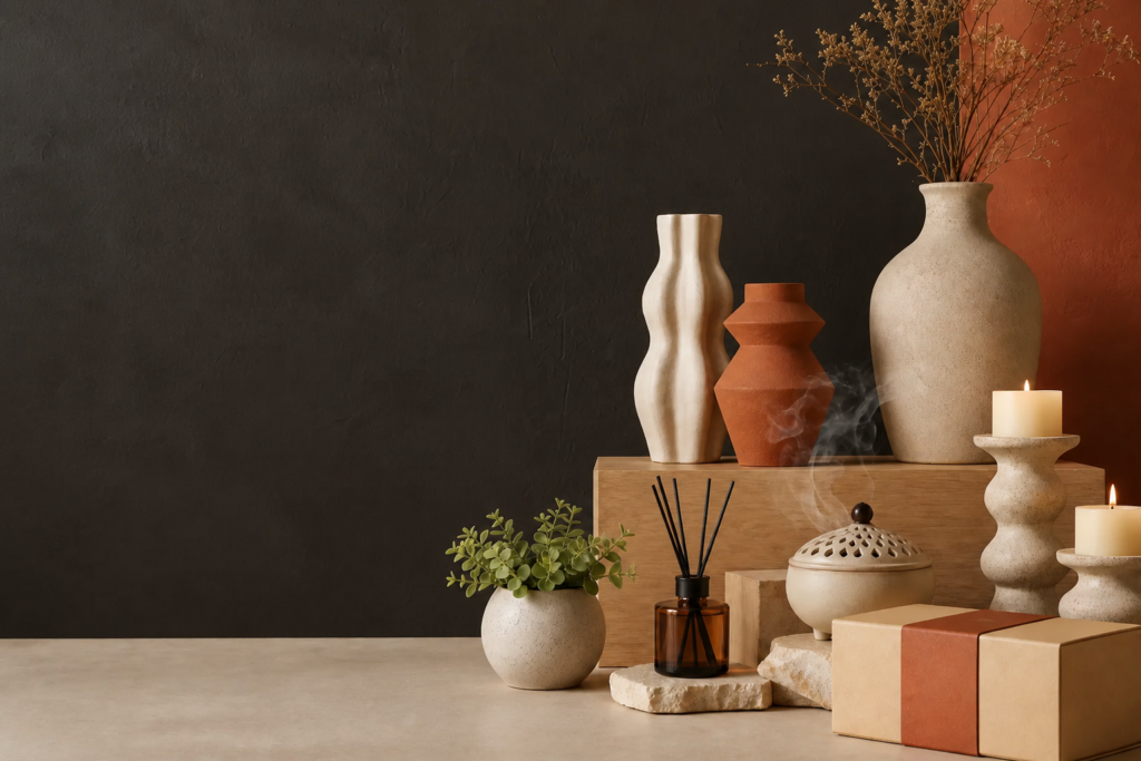 Wholesale home decor and giftware displayed as one product range