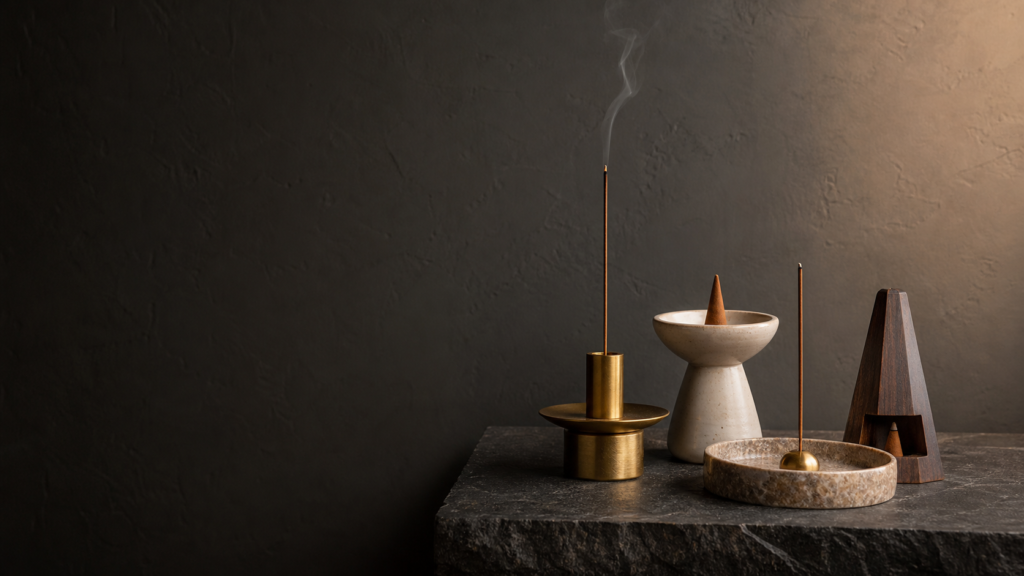 Incense burners shown as a coordinated wholesale product family