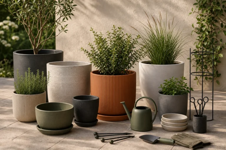 Plant Pots Garden Accessories Scene