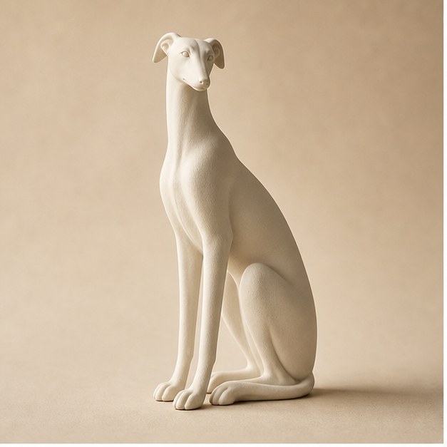 Ivory resin decorative figurine, front studio view