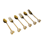 HS-SPSET-02 Matching gold-tone forks and spoons for the double swan holder thumbnail