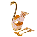 HS-SPSET-04 swan holder with two bow-handle spoons shown separately for detail thumbnail