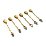 HS-SPSET-06 Gold-tone faceted-end utensils for the round crystal-look holder thumbnail