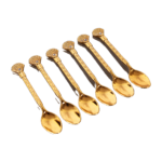 HS-SPSET-07 Six gold-tone shell-end spoons shown separately thumbnail