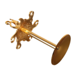 HS-SPSET-07 Gold-tone swan-finial spoon stand detail thumbnail