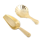 HS-SPSET-12 Shovel and shell shape brass-tone tea scoops shown as alternatives thumbnail