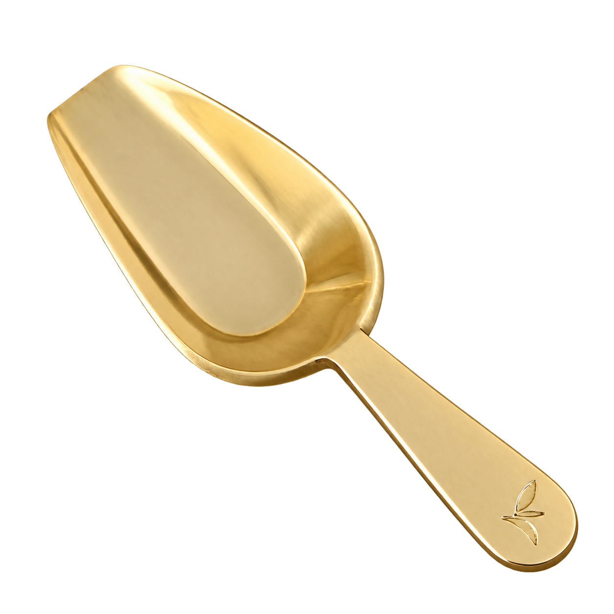 HS-SPSET-12 individual brass-tone shovel-style tea scoop