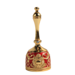 European Ornamental Handbell — Red and gold-tone thumbnail