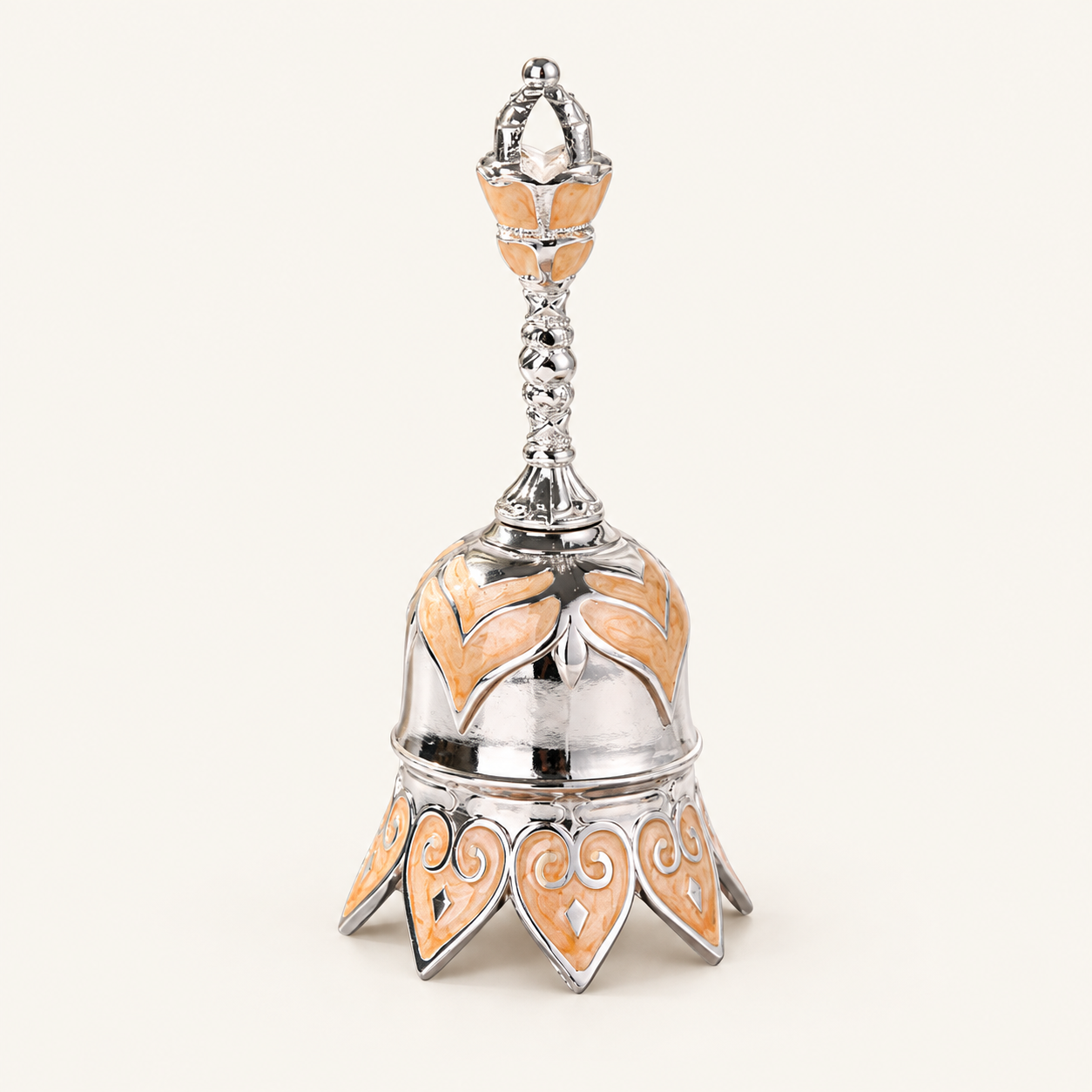 Petal-Rim Handbell — Peach-accent reference