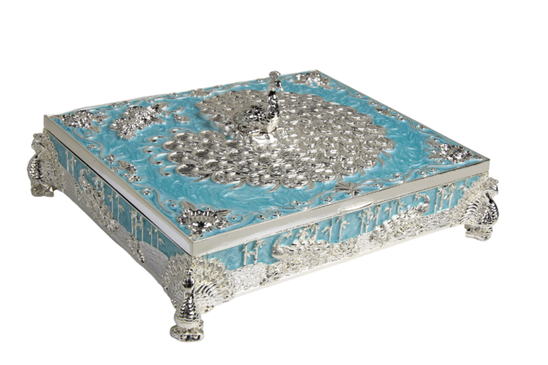Wholesale Square Peacock Dry Fruit Box