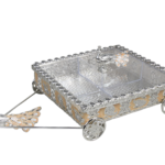 HS-GP186 square peacock carriage dry fruit box in peach thumbnail