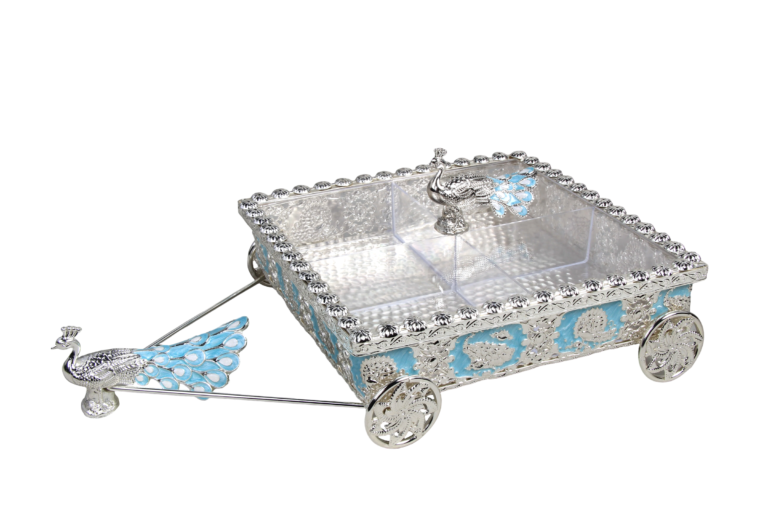 Wholesale Square Peacock Carriage Dry Fruit Box