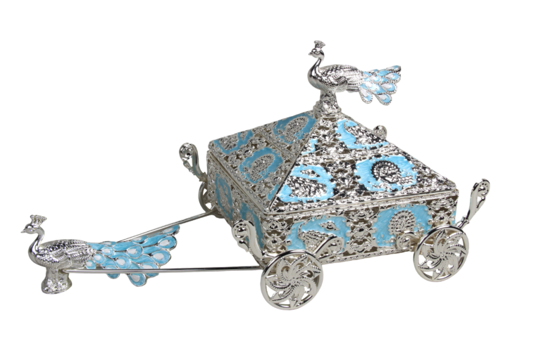 Wholesale 8-Inch Square Peacock Carriage Dry Fruit Box