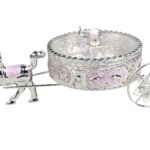 HS-GP190 8-inch round elephant carriage dry fruit box in pink thumbnail