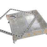 HS-GP192 peacock compartment dry fruit box with lid open and four compartments visible thumbnail
