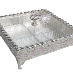 HS-GP192 peacock compartment dry fruit box in pink finish thumbnail