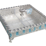 HS-GP192 peacock compartment dry fruit box in blue finish thumbnail
