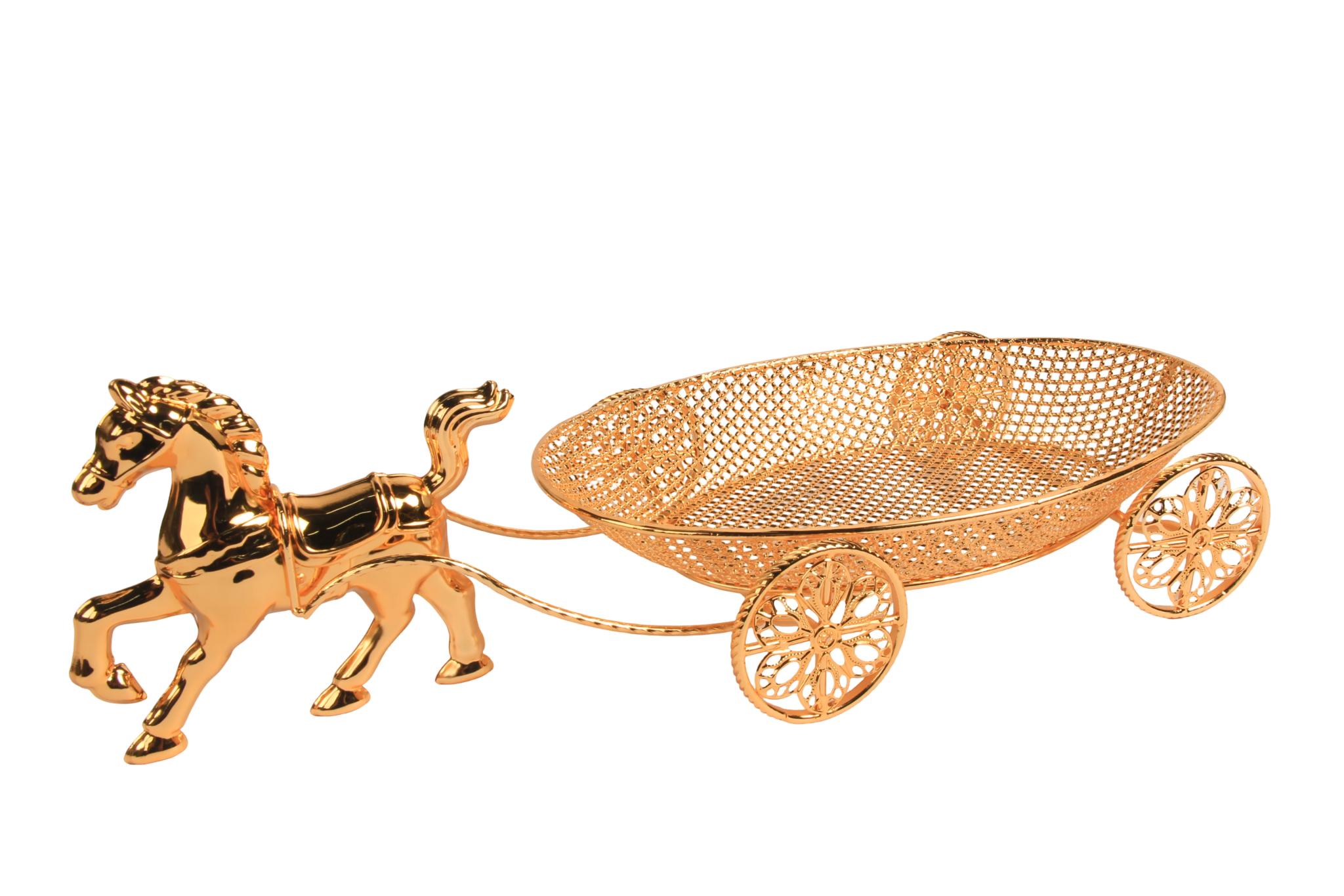 HS-GP207 openwork horse carriage dry fruit tray main view