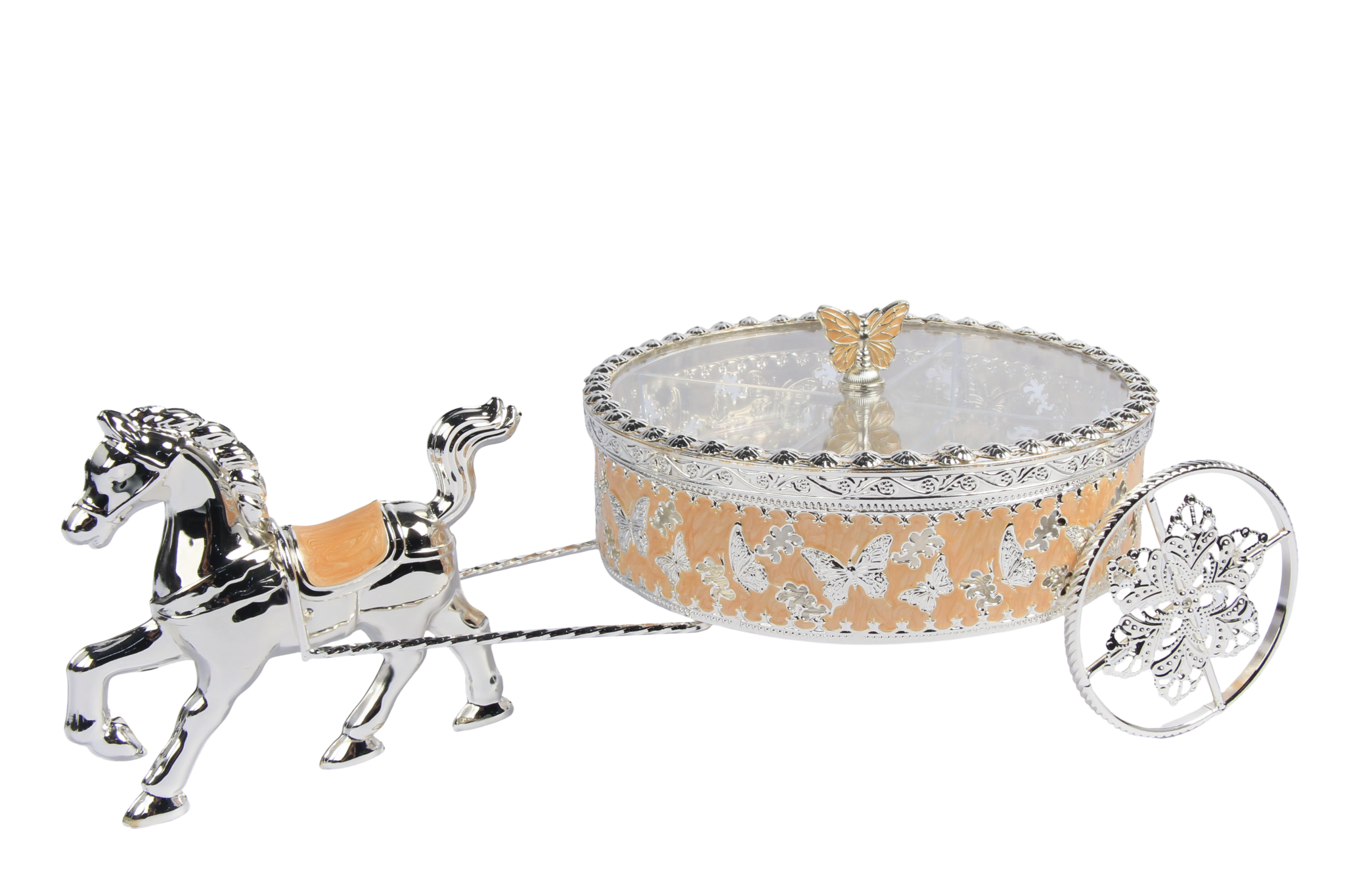 HS-GP227 butterfly horse carriage dry fruit box main view