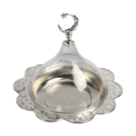 HS-GW069 Moon & Star Covered Fruit Bowl — Silver-tone covered view thumbnail