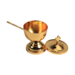 HS-GW074 Lidded Pedestal Condiment Bowl — Bowl, removable lid and spoon thumbnail