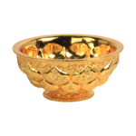 HS-GW083 Lotus-Petal Small Serving Bowl — Gold-tone lotus-petal bowl thumbnail