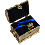 HS-SSH055 jewellery box with hinged lid open to show the lined interior thumbnail