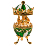 HS-SSH056 green-and-gold carousel jewellery box thumbnail