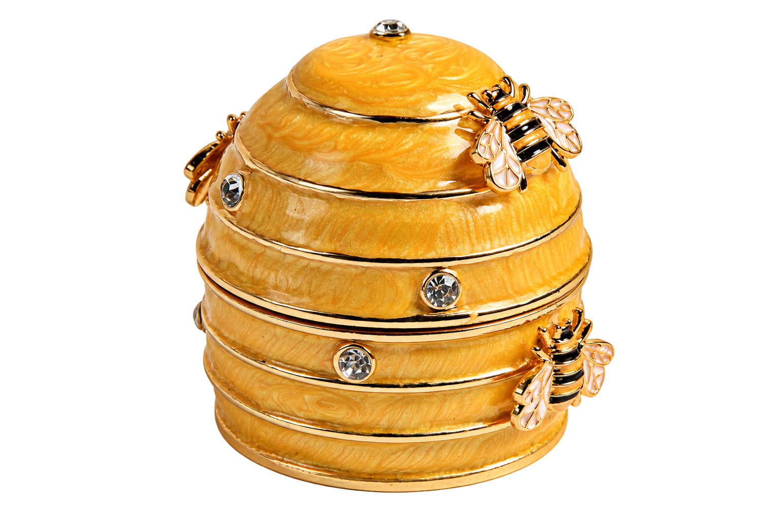 HS-SSH066 gold-tone bee-motif jewellery box
