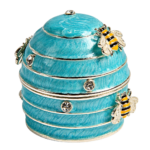 HS-SSH066 turquoise bee-motif jewellery box thumbnail
