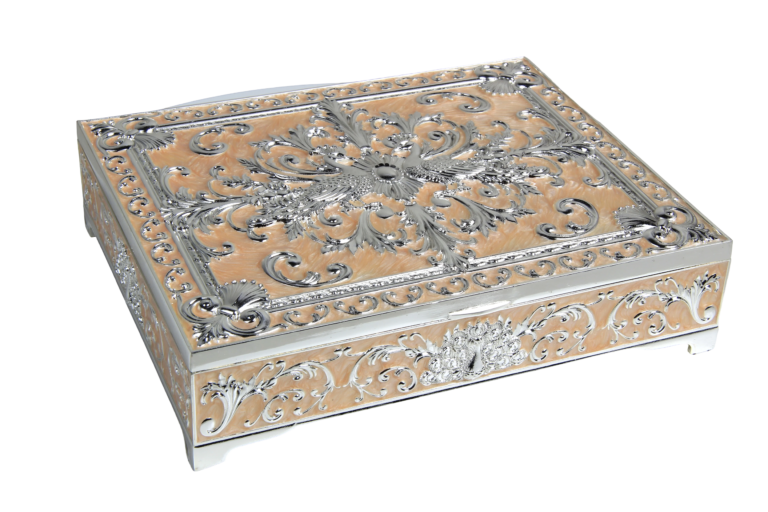 Wholesale Double-Peacock Rectangular Jewellery Box