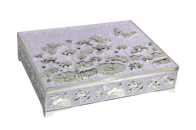 Wholesale Lotus & Butterfly Rectangular Jewellery Box