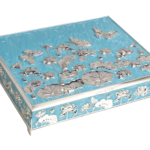 HS-SSH099 turquoise lotus and butterfly rectangular jewellery box thumbnail