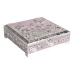 HS-SSH100 Lotus Square Jewellery Box — Lilac floral finish thumbnail