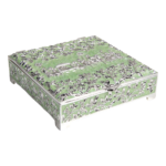HS-SSH101 Decorative Relief Square Jewellery Box — Green relief finish thumbnail