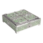 HS-SSH102 Double-Peacock Small Square Jewellery Box — Green peacock finish thumbnail