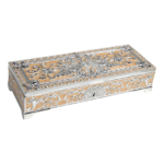 HS-SSH103 Double-Peacock Rectangular Jewellery Box — Peach peacock finish thumbnail