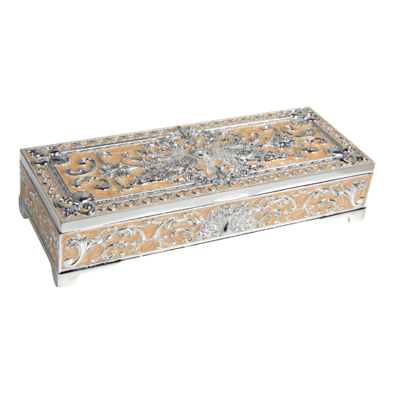 Wholesale Double-Peacock Rectangular Jewellery Box