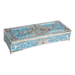 HS-SSH103 Double-Peacock Rectangular Jewellery Box — Turquoise peacock finish thumbnail