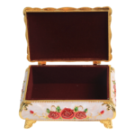 HS-SSH116 Small Rose Jewellery Box — Open lined interior thumbnail
