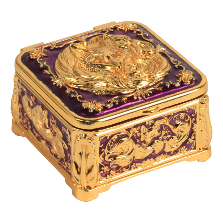 Wholesale Fox-Motif Square Jewellery Box