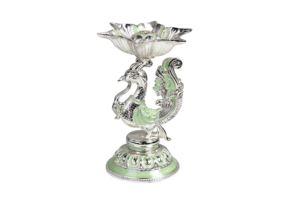 Peacock Pedestal Incense Holder — Light green colour thumbnail