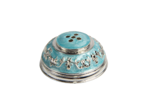Floral Dome Incense Holder — Turquoise blue colour thumbnail