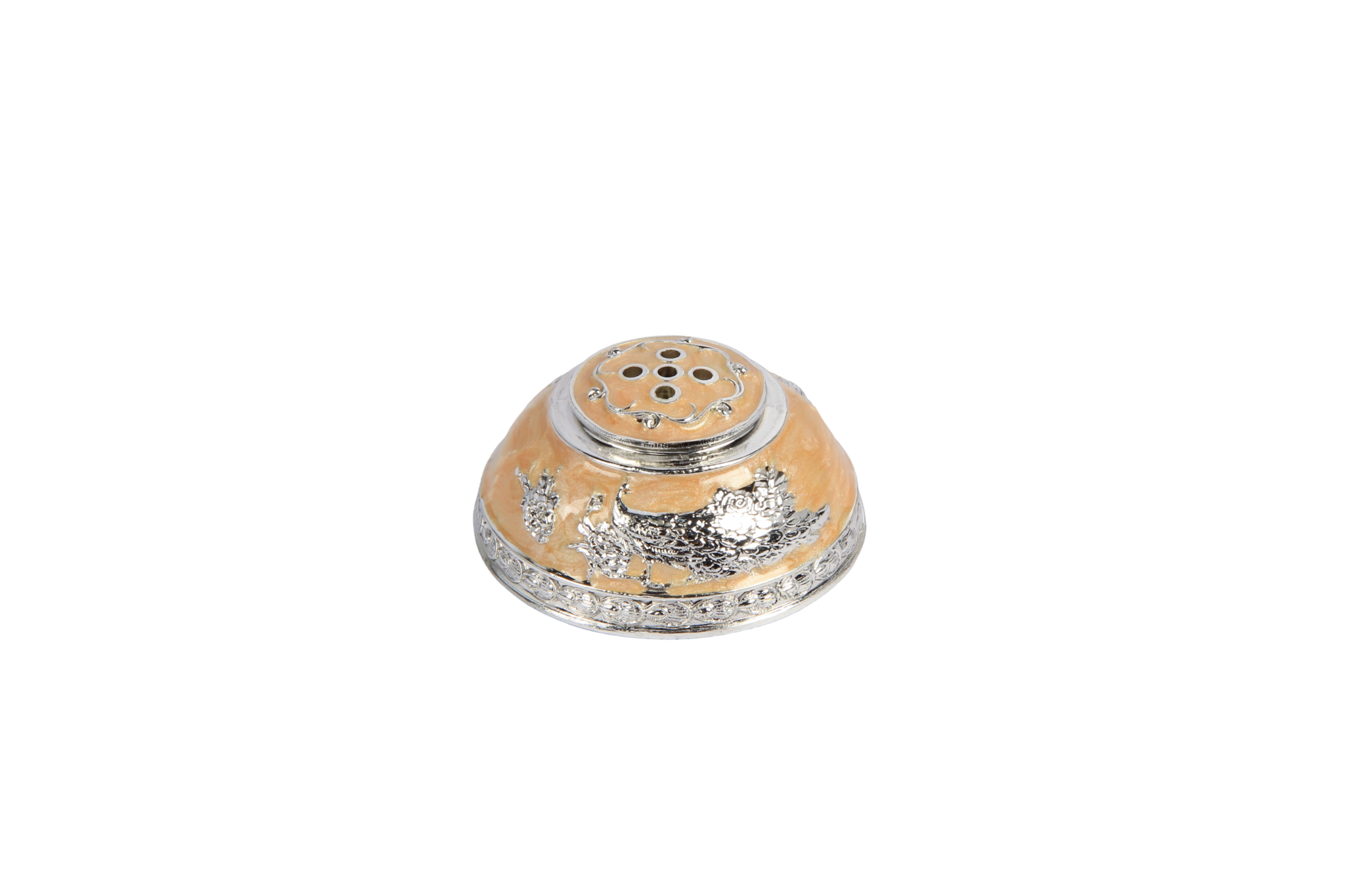Peacock Dome Incense Holder — Peach colour