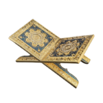 Decorative X-Shaped Quran Stand — Navy and gold-tone design reference thumbnail