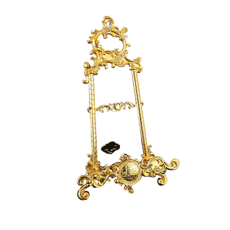 Ornate Easel Quran Stand — Gold-tone design reference