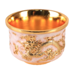 HS-BZ-TEA-A Pink and gold dragon-pattern cup thumbnail