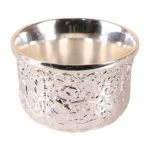 HS-BZ-TEA-A Silver-tone floral cup thumbnail