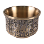 HS-BZ-TEA-B Bronze-tone character-pattern cup thumbnail