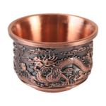 HS-BZ-TEA-B Copper-tone dragon-pattern cup thumbnail